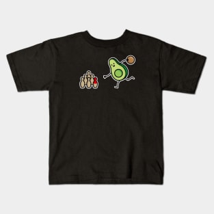 Funny Skittles avocado cartoon Skittle player gift Kids T-Shirt